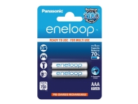 Panasonic Eneloop HR-4UTGB - Batteri 2 x AAA - NiMH - (genopladelige) - 750 mAh