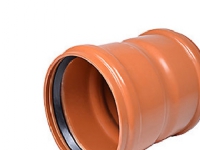 PVC-dobbeltmuffe 250mm - glat kloak, Uponor