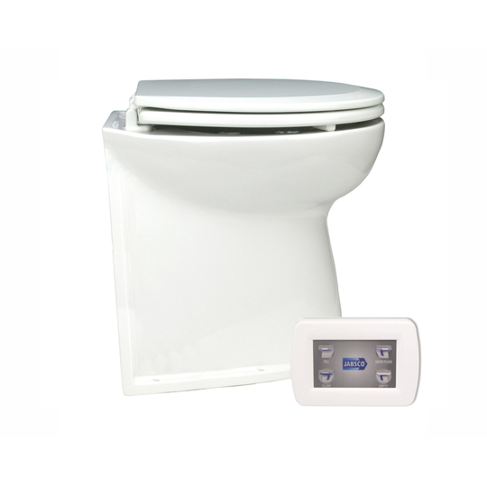 Jabsco deluxe flush el-toilet m soft close 17 lige bagkant pumpe 12v