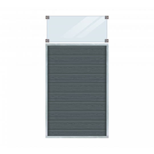 Plus Artura Komposithegn m/klart glas - 90×175 cm - 175316-1