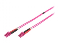 DIGITUS - Patchkabel - LC multimodus (han) til LC multimodus (han) - 2 m. - fiberoptik - duplex - 50 / 125 my - OM4 - halogenfri - lilla, RAL 4003