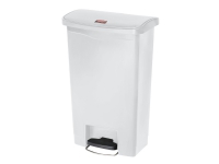 Pedal-/affaldsspand Rubbermaid Slim Jim Front Step, 50 L, hvid
