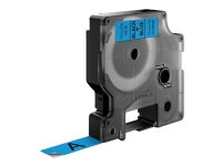 Labeltape DYMO® D1 sort på blå 12mm x 7m
