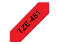 Brother TZe-451 - sort på rød 24 mm x 8m