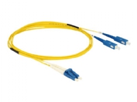Delock - Netværkskabel - LC enkelttilstand (han) til SC enkelttilstand (han) - 2 m. - fiberoptik - 9 / 125 micron - OS2 - halogenfri - gul