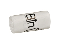 Affaldsposer, stjernebund, 30 L, 20 my, hvid, rulle a 15 stk.