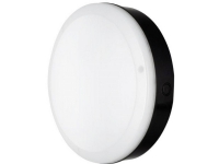 LEDVANCE Surface Bulkhead 82648 LE Udendørs LED-loftslampe med bevægelsesalarm, LED-udendørs vægbelysning med bevægelsessensor 10 W Sort