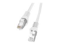 Lanberg - Patchkabel - RJ-45 (han) til RJ-45 (han) - 25 cm - 5.4 mm - FTP - CAT 5e - formet, knastfri, strenget - hvid, RAL 9010