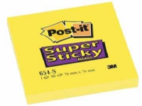 Post-it® Super Sticky notes 654s 76mm x 76mm gul (stk.)