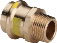 VIEGA Profipress gas overgang 1/2x15 mm, af rødgods muffe/nippel, SC-contur