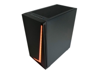 LC Power Gaming 707B Strike Force_X - Tower - ATX - sidepanel med vindue (hærdet glas) - ingen strømforsyning - sort - USB/Lyd