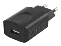 DELTACO USB-AC158 - Strømforsyningsadapter - 12 Watt - 2.4 A (USB) - sort
