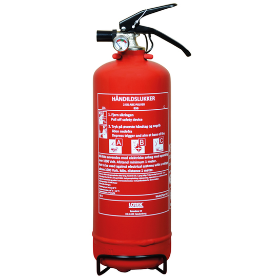 1852 Marine Quality Brandslukker 2 kg ABC med Holder, CE & Solas Godkendt 13A 89B C