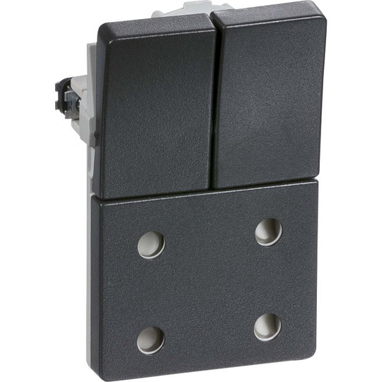 LK Fuga Stikkontakt Dobbelt 1 1/2 Modul, U/jord Koksgrå - 501D81151L