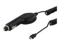 DELTACO USB-CAR94 - Bilstrømsadapter - 1 A (Micro-USB Type B) - sort