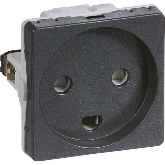 LK Fuga Stikkontakt Med Jord 1 Modul U/afbryder Koksgrå - 501D80111L