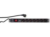 LogiLink PDU7C01, 7 AC stikkontakt(er), Type F, 230 V, 50 - 60 Hz, 16 A, 3500 W