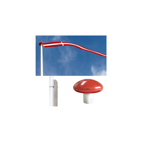 Glasfiberflagstang m/ Betonfod 10 Meter