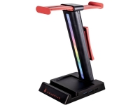 Surefire Gaming Vinson N2 - Stander/bøjle for headset - RGB - Sort/Rød (Plads til 2 headsets)