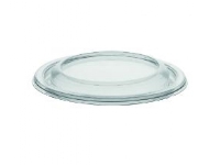 Plastlåg DeliGreen Ø129x16 mm Rund Flad RPET Klar,12 ps x 42 stk/krt