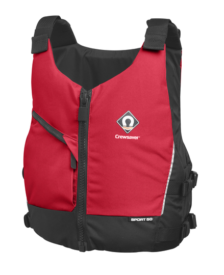 Redningsvest, crewsaver sport 50n, rød s/m