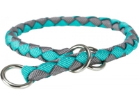 Trixie Cavo, dog collar clamp, aqua blue/graphite, webbing tape, L: 47-55 cm/by 18 mm