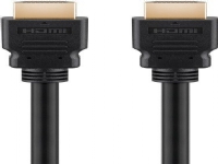 goobay - High Speed - HDMI-kabel med Ethernet - HDMI han til HDMI han - 1 m - sort - rund, 8K support