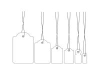 HERMA Strung marking tags - Hvid - 15 x 24 mm 1000 etikette(r) etiketter for navneskilte