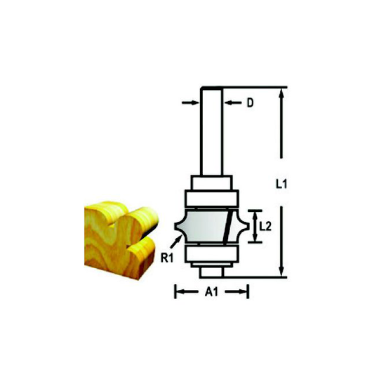Makita Profilfræser M. Leje 25,4mm - D-48826