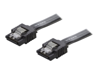 DELTACO SATA-1002-K - SATA-kabel - Serial ATA 150/300/600 - SATA (hun) til SATA (hun) - 70 cm - formet - sort