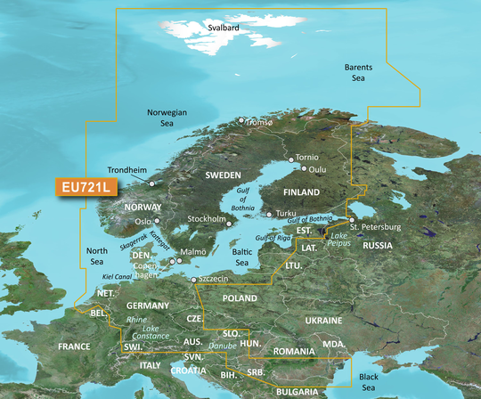 Garmin Bluechart G3 Vision veu721l Nordeuropa