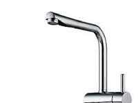 Børma A1 køkkenarmatur - stainless look 1-gr. flexsl.G3/8 keram kart. 24mm luftbl. 20