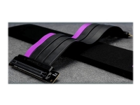Cooler Master Riser Cable - PCI Express x16 kabel - PCI Express (hun) vinklet til PCI Express (han) - PCIe 4.0 - 20 cm - sort, lilla