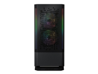 Cougar MX430 Air RGB - Tower - ATX - sidepanel med vindue (hærdet glas) - ingen strømforsyning - sort - USB/Lyd