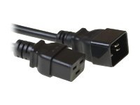 MicroConnect - Forlængerkabel til strøm - IEC 60320 C19 til IEC 60320 C20 - 5 m - sort