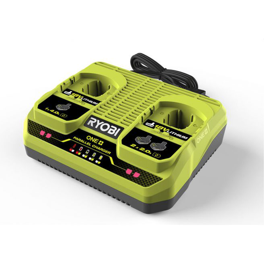 Ryobi Dobbelt hurtiglader til ONE+ batterier - RC18240