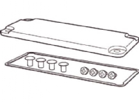 FIBOX Blindflange EK polycarbonat str.3 for 380mm kasseside med skruer