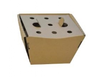 Multiboks 93x83x87 mm ufoldet Konveks hængslet låg Pap Brun,200 stk/krt