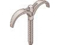Uponor MLC dobbelt rørhage fremstillet af plast. 8cm dybel. til rør med op til diameter 32mm. Hul forbores m 8mm bor