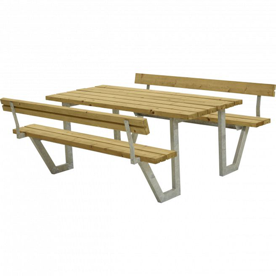 Plus Wega Bord/Bænkesæt m/2 ryglæn 177 cm - Lærk