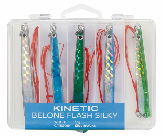 Kinetic Belone Flash Silky Hornfiskeblink 20g 5stk.