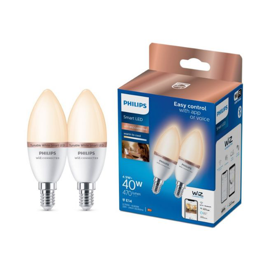 Philips Smart LED Tunable white - Kerte E14 2-pak
