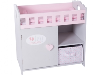 Tiny Treasures Wooden Baby Care Centre with mattress, fabric drawer and blanket