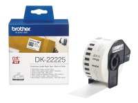 Brother DK-22225 - Papir - sort på hvid - Rulle (3,8 cm x 30,5 m) 1 rulle(r) fortløbende mærkater - for Brother QL-1050, QL-1060, QL-500, QL-550, QL-