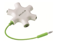Belkin RockStar - Splitter til hovedtelefoner - stereo mini-jackstik hun til stereo mini-jackstik han