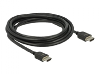 Delock - Ultra High Speed - HDMI-kabel med Ethernet - HDMI han til HDMI han - 3 m - tripel-afskærmet - sort - Dolby DTS-HD Master Audio support, Dolb