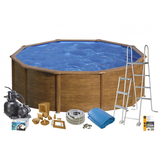 Swim & Fun Pool Basic 120 Ø460 cm Brun - 2711