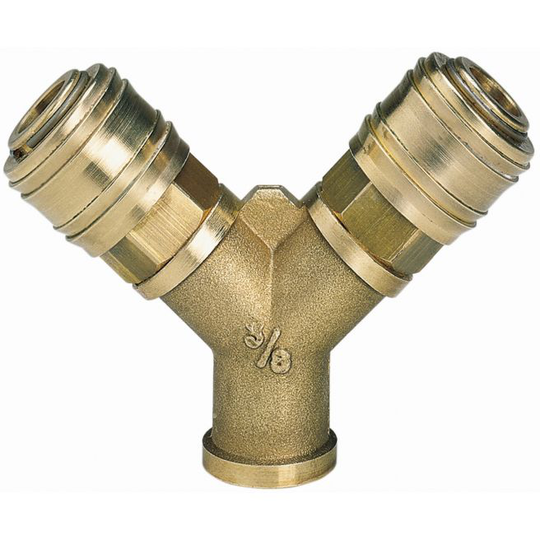 Einhell Y dobblet lynkobling til trykluft med indv. 3/8" gevind