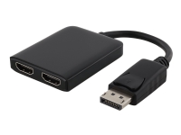 DELTACO DP-HDMI42 - Video-/audiosplitter - 2 x HDMI - desktop