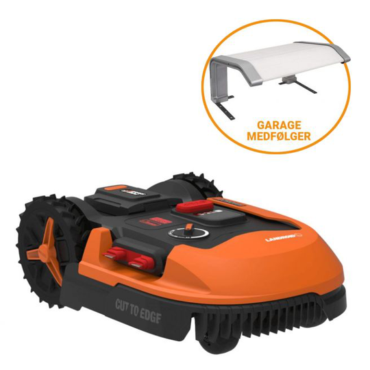 Worx L1000+ 4 Hjul Robotplæneklipper - WR147E Inkl. Garage